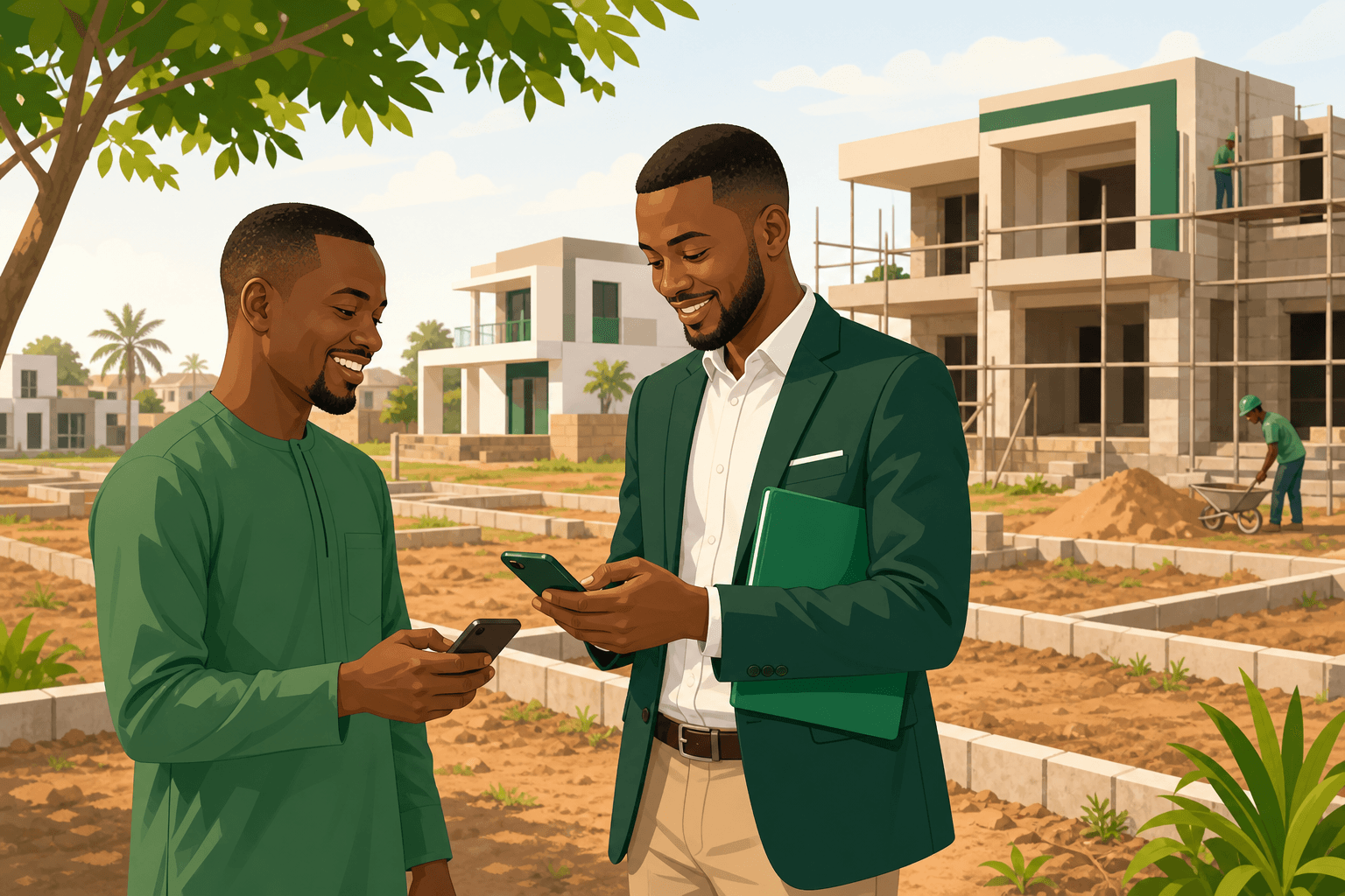 Agent commercial sur le terrain avec tablette
